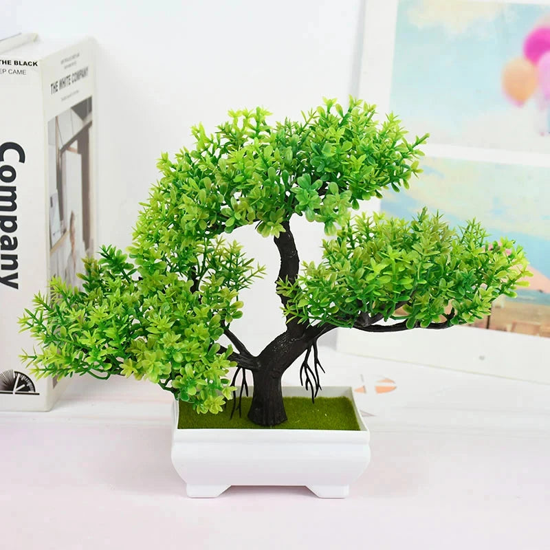 Artificial Bonsai Tree in Pot – Fake Potted Plant Decor