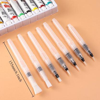 3/7pcs Watercolor Brush Pen Set – Refillable Soft Tips