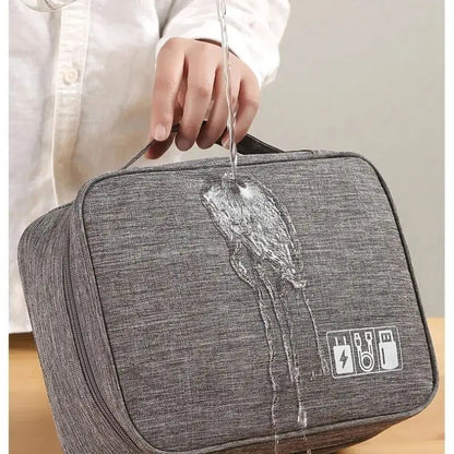 Waterproof Cable Organizer Bag – Travel Electronics Case